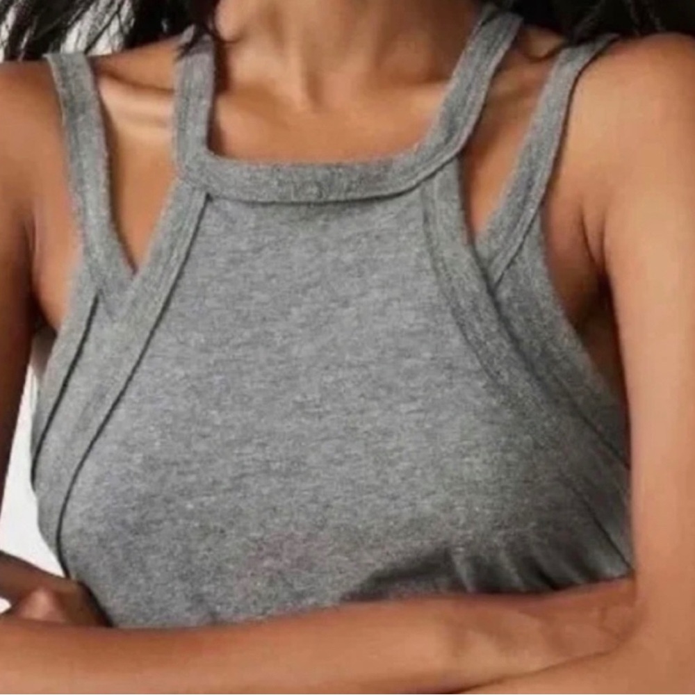 FREE PEOPLE MOVEMENT Grey Cropped Top
